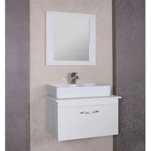روشویی کابینتی آیلار سفید طلایی کد 65
