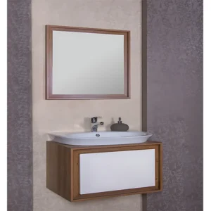روشویی کابینتی آنتیک طلایی همراه کاسه آیلار کد 67