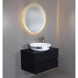 روشویی کابینتی pvc مشکی مات کد 09