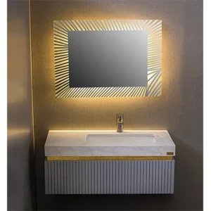 روشویی کابینتی مدرن ترکیب سنگ و PVC کد 24