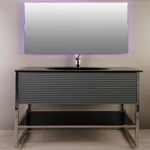 روشویی کابینتی طوسی استیل کد 41