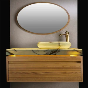 روشویی کابینتی سنگ مرمر LED دار کد 51