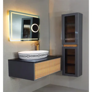 روشویی کابینتی PVC و ترموود دارای باکس کد 14
